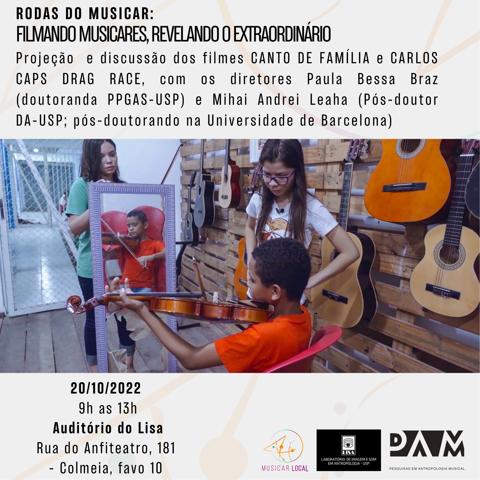 Rodas do Musicar - Session 1: "Filming Musicares, revealing the extraordinary"