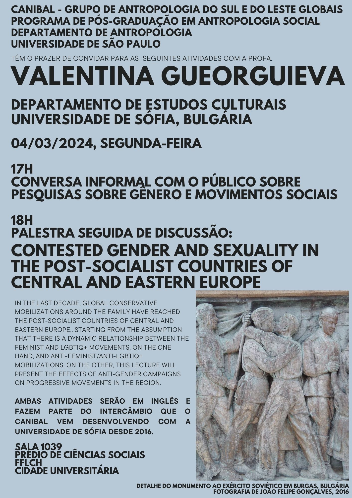 CANIBAL Study Group invites professor Valentina Gueorguieva (Sofia University, Bulgaria)