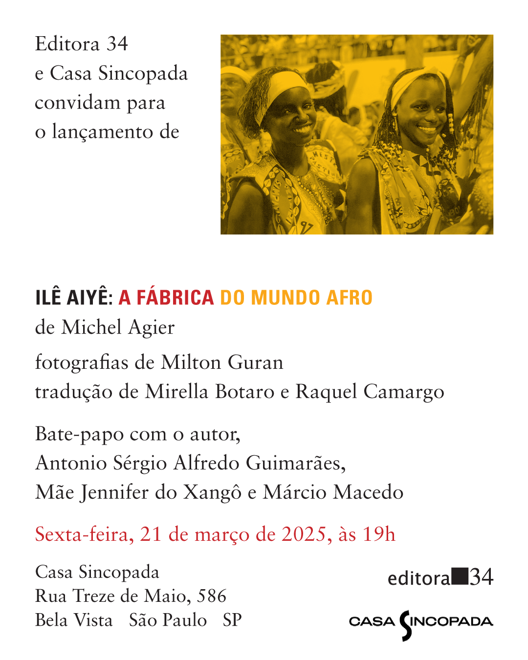 Launch of 'Ilê Aiyê: the factory of the Afro world' (Michel Agier, Ed. 34) with guests at Casa Sincopada