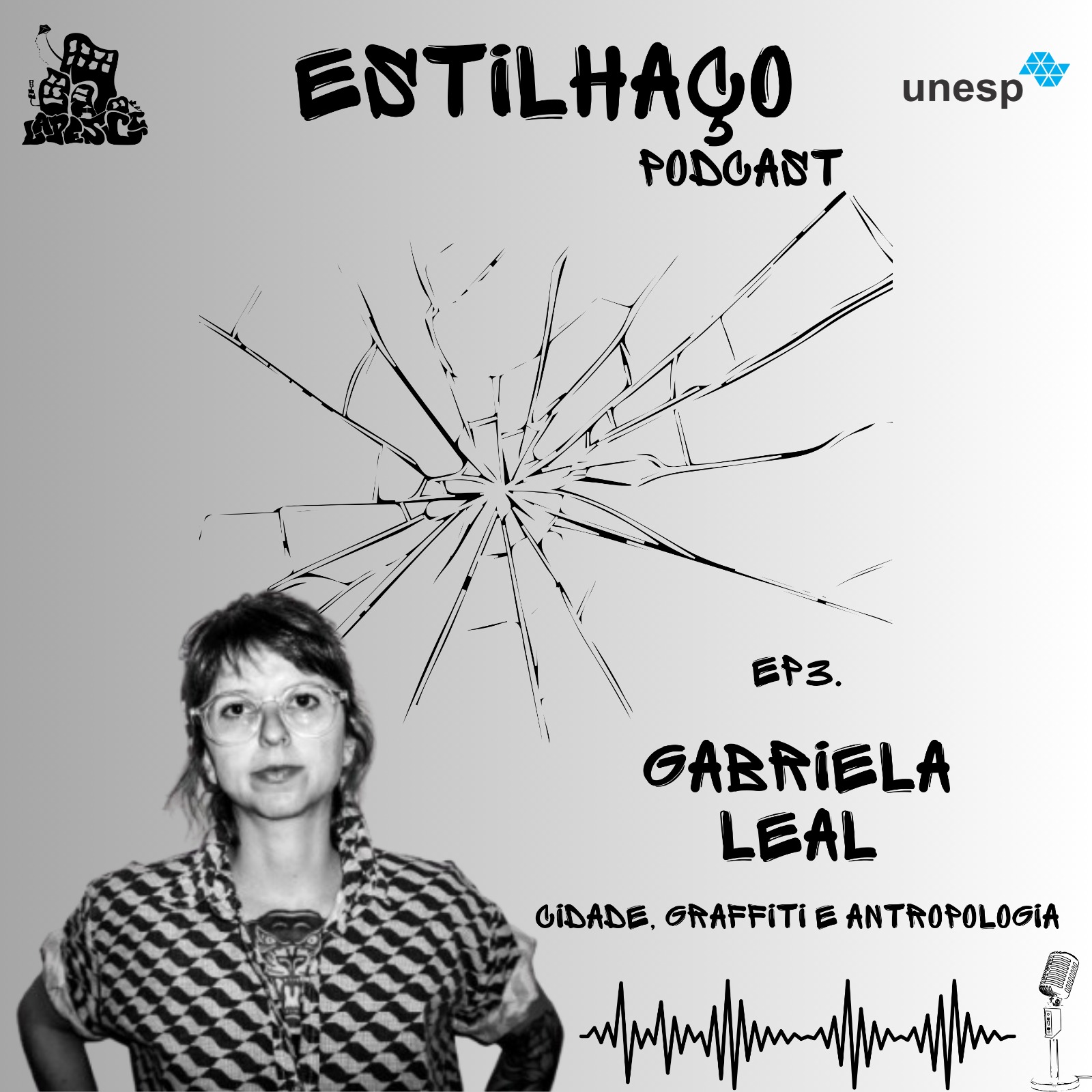Gabriela Leal (com mestrado no PPGAS) abordou seu livro sobre práticas de graffiti (Ed. Funilaria) no Estilhaço podcast (Unesp)