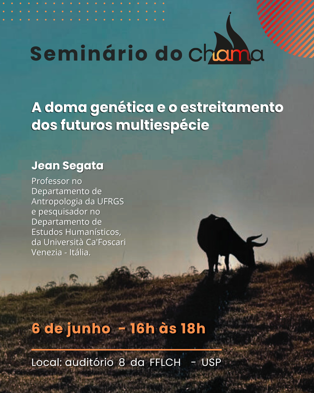 CHAMA Anthropology Collective promotes seminar "Genetic taming and the narrowing of multispecies futures", with Prof. Dr. Jean Segata